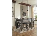 Caitbrook Gray Counter Height Dining Table and 4 Barstools (4 Chairs) - Ornate Home