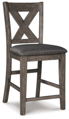 Caitbrook Gray Counter Height Dining Table and 4 Barstools (4 Chairs) - Ornate Home