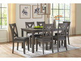 Caitbrook Gray Dining Room Set / (Set of 7) (Online Special Price) - Ornate Home