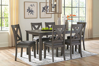 Caitbrook Gray Dining Room Set / (Set of 7) (Online Special Price) - Ornate Home