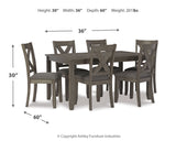 Caitbrook Gray Dining Room Set / (Set of 7) (Online Special Price) - Ornate Home