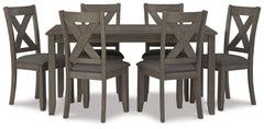 Caitbrook Gray Dining Room Set (Set of 7) - Ornate Home