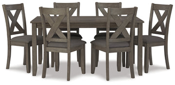 Caitbrook Gray Dining Room Set (Set of 7) - Ornate Home