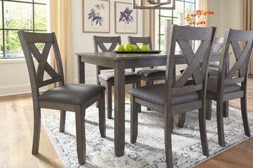 Caitbrook Gray Dining Room Set (Set of 7) - Ornate Home