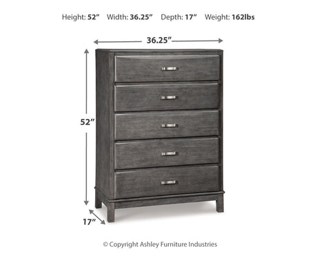 Caitbrook Gray Full Storage Bedroom Set with Chest - Ornate Home