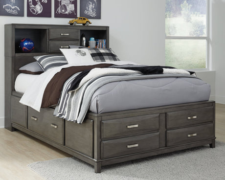 Caitbrook Gray Full Storage Bedroom Set with Chest - Ornate Home