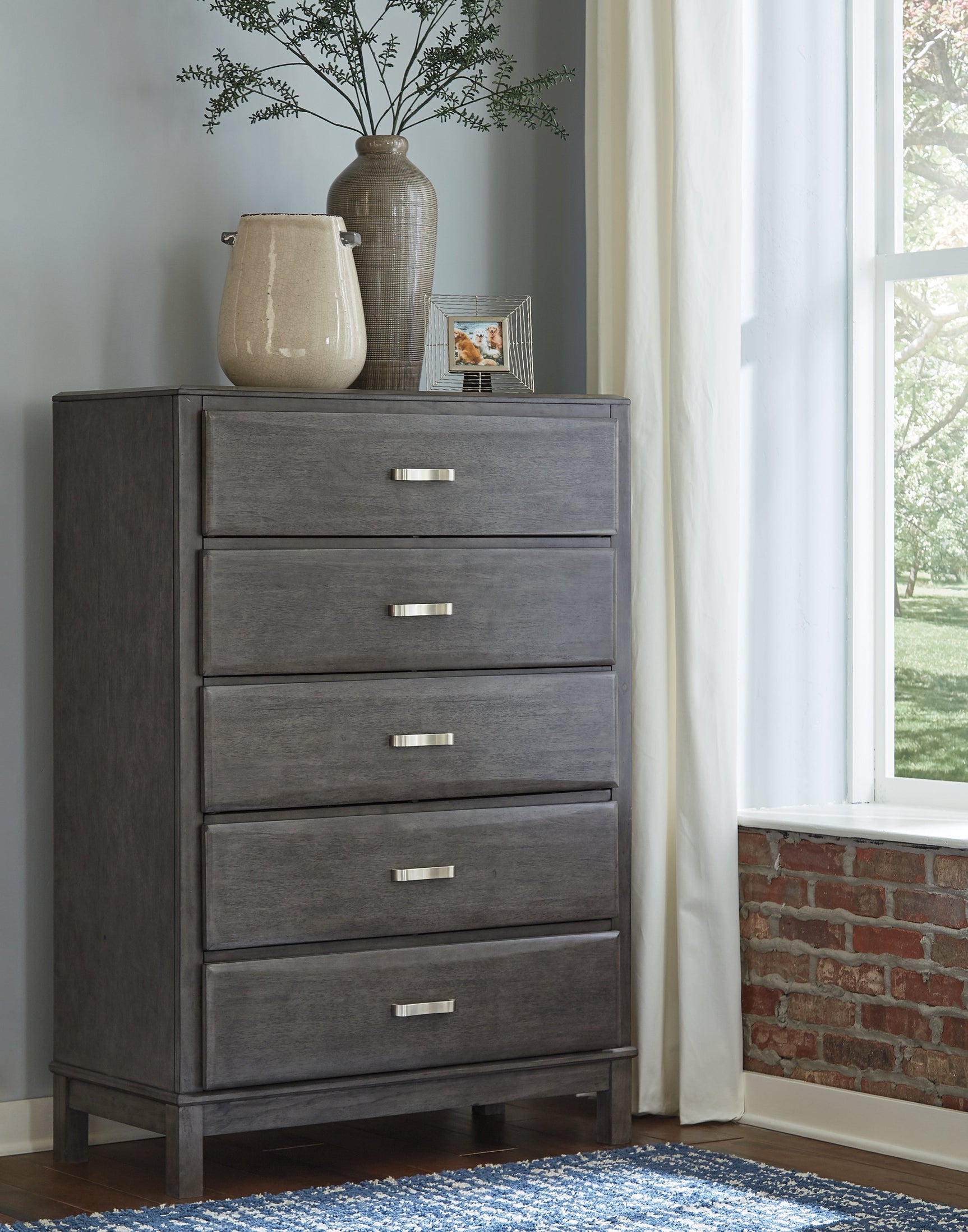 Caitbrook Gray Full Storage Bedroom Set with Chest - Ornate Home