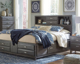 Caitbrook Gray King Storage Bedroom Set with Chest and 2 Nightstands (Online Special Price) - Ornate Home