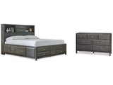 Caitbrook Gray Queen Storage Bedroom Set with Dresser (Online Special Price) - Ornate Home