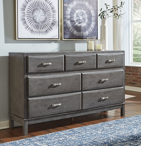 Caitbrook Gray Queen Storage Bedroom Set with Dresser and 2 Nightstands - Ornate Home