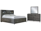 Caitbrook Gray Queen Storage Bedroom Set with Dresser and Mirror (Online Special Price) - Ornate Home