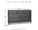 Caitbrook Gray Queen Storage Bedroom Set with Dresser and Nightstand - Ornate Home