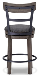 Caitbrook Gray Swivel Counter Height Bar Chair / 1pc (Online Special Price) - Ornate Home