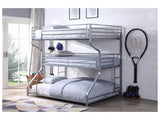 Caius II Silver Bunk Bed (Triple Full/Twin/Queen) - Ornate Home