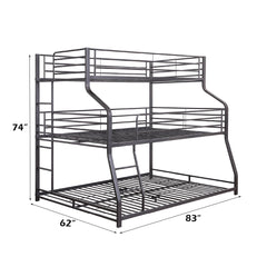 Caius II Triple Bunk Bed - Twin/Full/Queen - Ornate Home