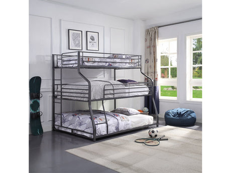 Caius II Triple Bunk Bed - Twin/Full/Queen - Ornate Home