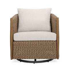 Cala Brown Outdoor Swivel Rocking Chair - Ornate Home