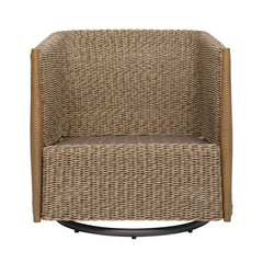 Cala Brown Outdoor Swivel Rocking Chair - Ornate Home