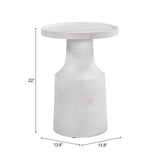 Cala White Side Table - Ornate Home