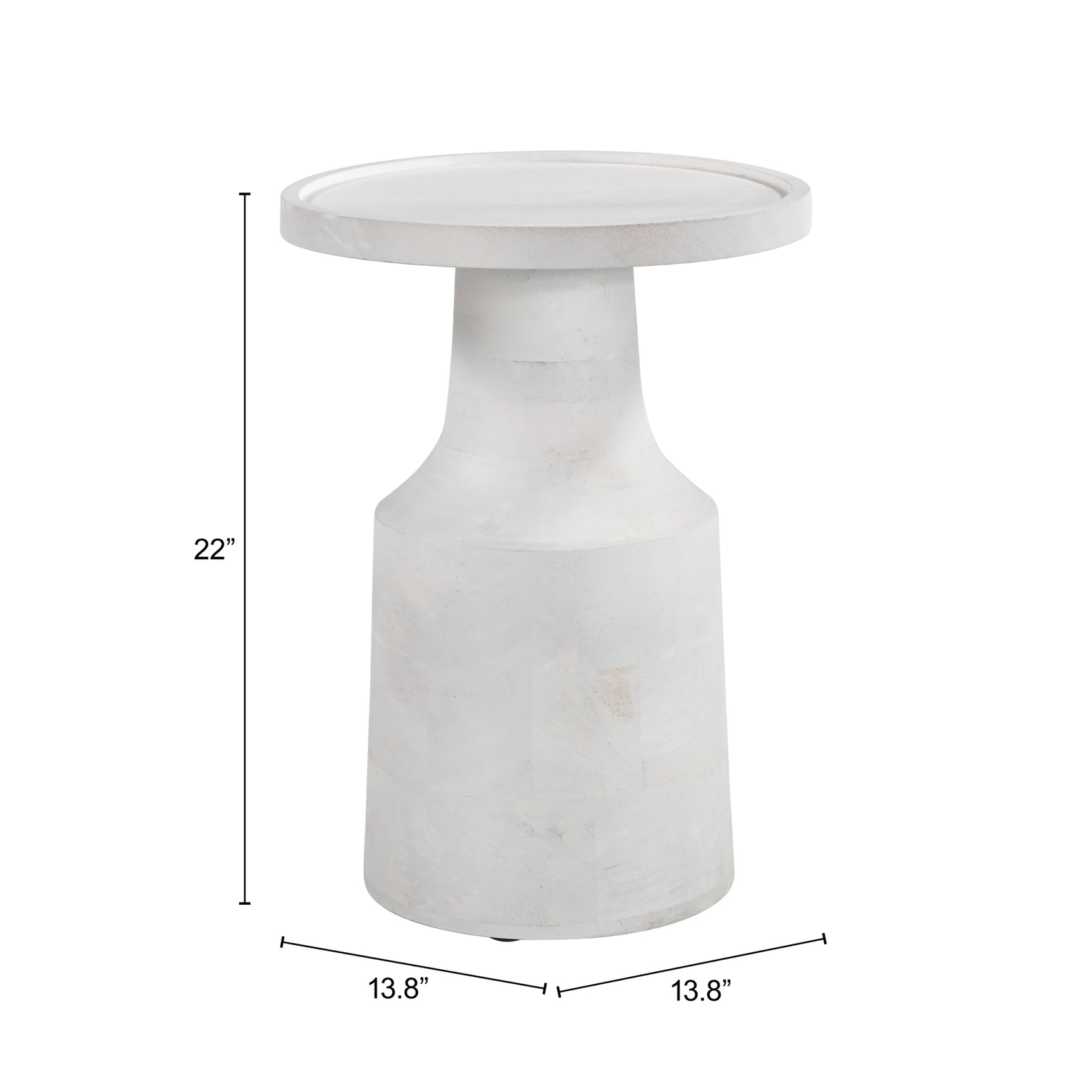 Cala White Side Table - Ornate Home