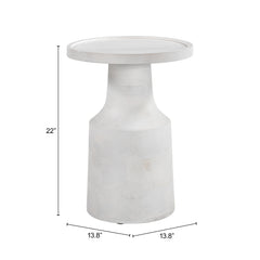 Cala White Side Table - Ornate Home