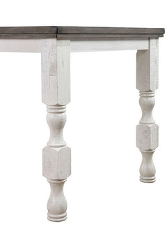Calabria Antique White/Gray 7 Pc Counter Ht Table Set - Ornate Home