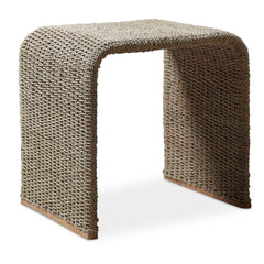 Calabria Brown Woven Seagrass End Table - Ornate Home