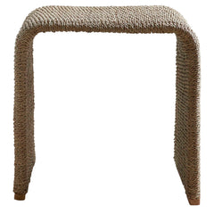 Calabria Brown Woven Seagrass End Table - Ornate Home