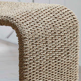 Calabria Brown Woven Seagrass End Table - Ornate Home