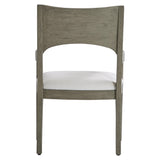 Calais Weathered Teak/White/Cream Outdoor Arm Chair - Ornate Home