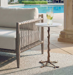 Calais White Marble Accent Table - Ornate Home