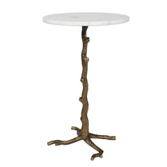 Calais White Marble Accent Table - Ornate Home