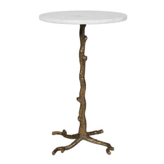 Calais White Marble Accent Table - Ornate Home