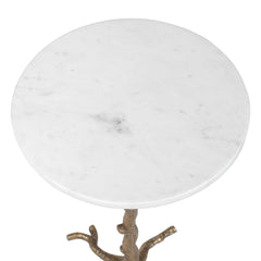 Calais White Marble Accent Table - Ornate Home