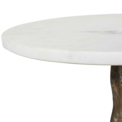 Calais White Marble Accent Table - Ornate Home