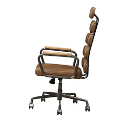Calan Retro Brown Top Grain Leather Office Chair - Ornate Home