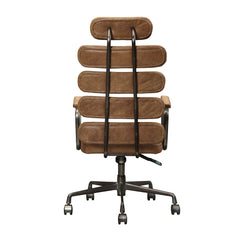 Calan Retro Brown Top Grain Leather Office Chair - Ornate Home