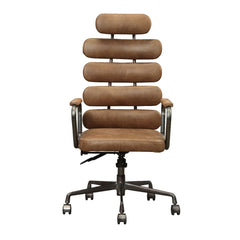 Calan Retro Brown Top Grain Leather Office Chair - Ornate Home