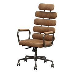 Calan Retro Brown Top Grain Leather Office Chair - Ornate Home