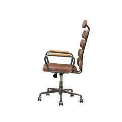 Calan Vintage Whiskey Top Grain Leather Office Chair - Ornate Home