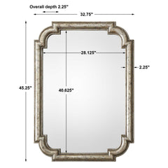Calanna Antique Silver Mirror - Ornate Home