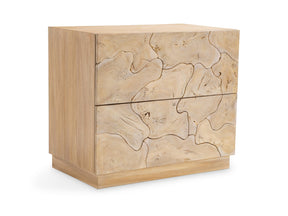 Calavaras Bleached Teak/Teak Nightstand - Ornate Home