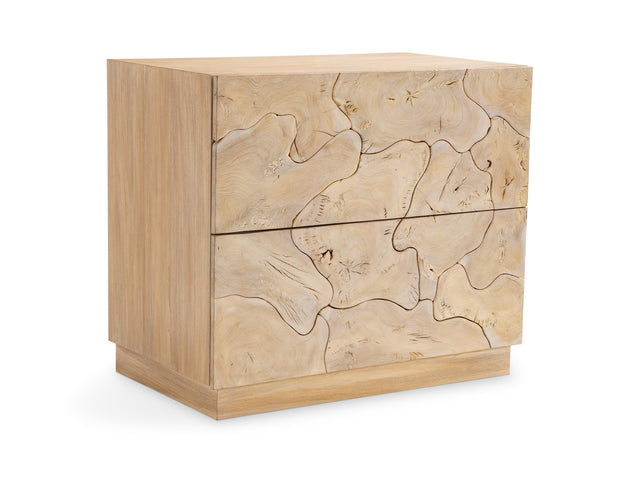 Calavaras Bleached Teak/Teak Nightstand - Ornate Home