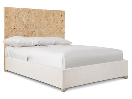 Calavaras Bleached Teak/White/Cream Panel King Bed - Ornate Home