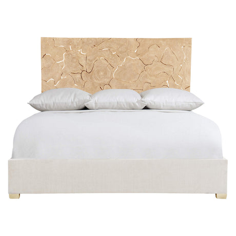 Calavaras Bleached Teak/White/Cream Panel King Bed - Ornate Home