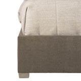 Calavaras Smoked Truffle/Grey Fabric Panel King Bed - Ornate Home