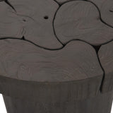 Calavaras Smoked Truffle Side Table - Ornate Home