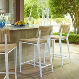 Calbas White Outdoor Bar Stool - Ornate Home