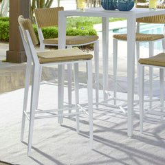 Calbas White Outdoor Bar Stool - Ornate Home