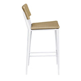 Calbas White Outdoor Bar Stool - Ornate Home